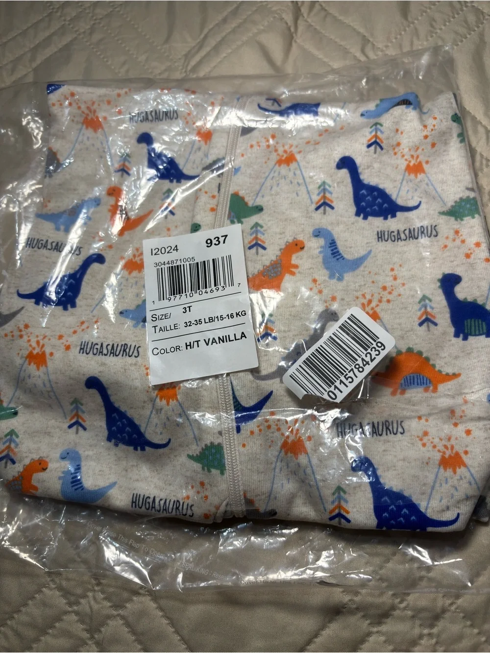 Children’s Place 3T Dino-Print Footed Pajamas